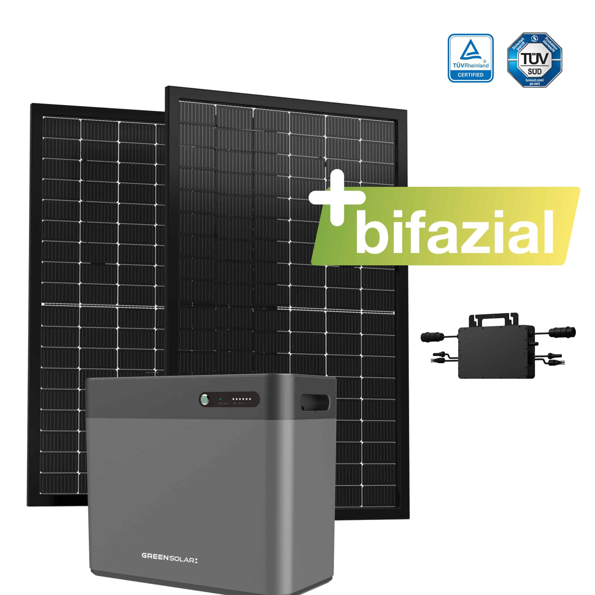 P24 - BKW 850/800 bifazial + Plug & Play Batteriespeicher 2,2 kWh - Pergola24