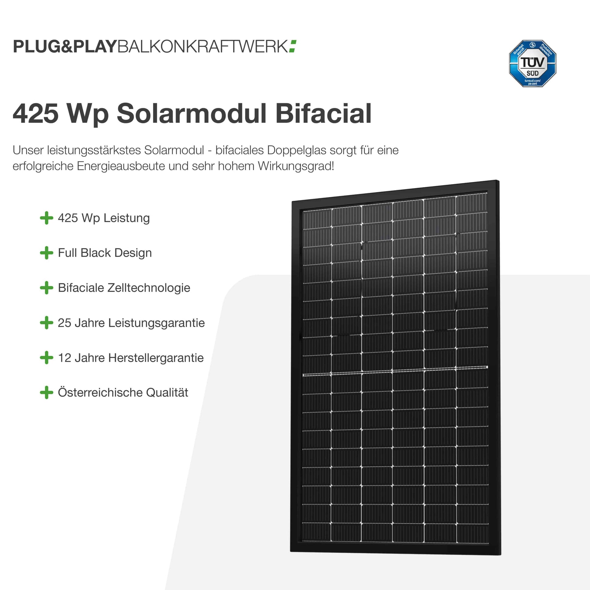 P24 - BKW 850/800 bifazial + Plug & Play Batteriespeicher 2,2 kWh - Pergola24
