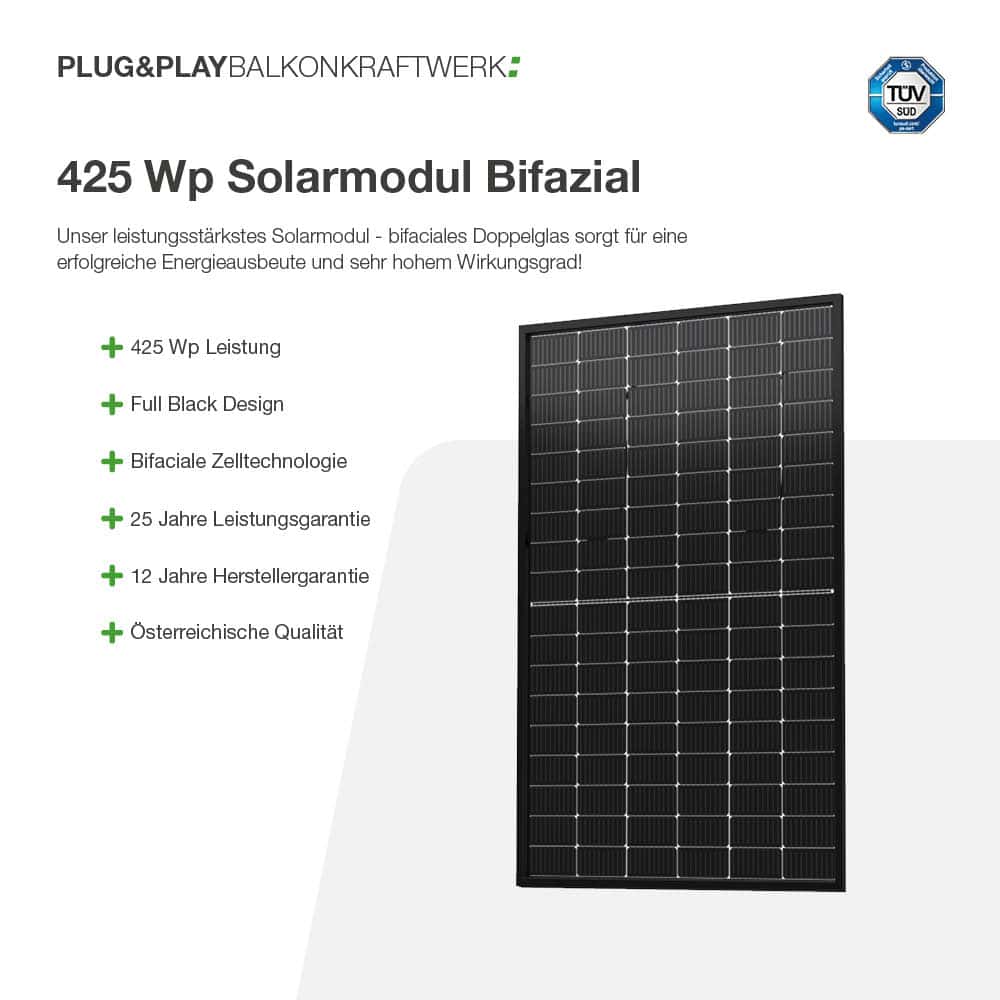 P24 - Solar Modul 425Wp Black BIFAZIAL - Pergola24