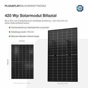 P24 - Solar Modul 425Wp Black BIFAZIAL - Pergola24