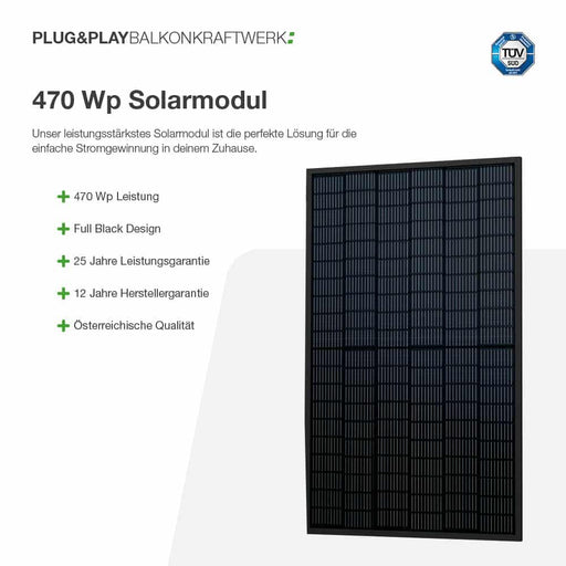 P24 - Solar Modul 470Wp Black - Pergola24